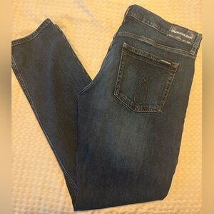 Calvin Klein Men’s Slim Dark Wash Blue Jeans 36x32